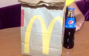 Un énorme tas de merde brune dans une assiette après avoir mangé un hamburger.
