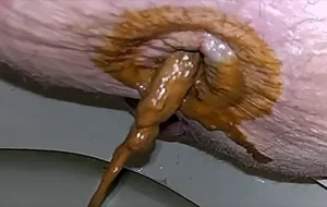 gros plan anus d’une grand mère qui chie